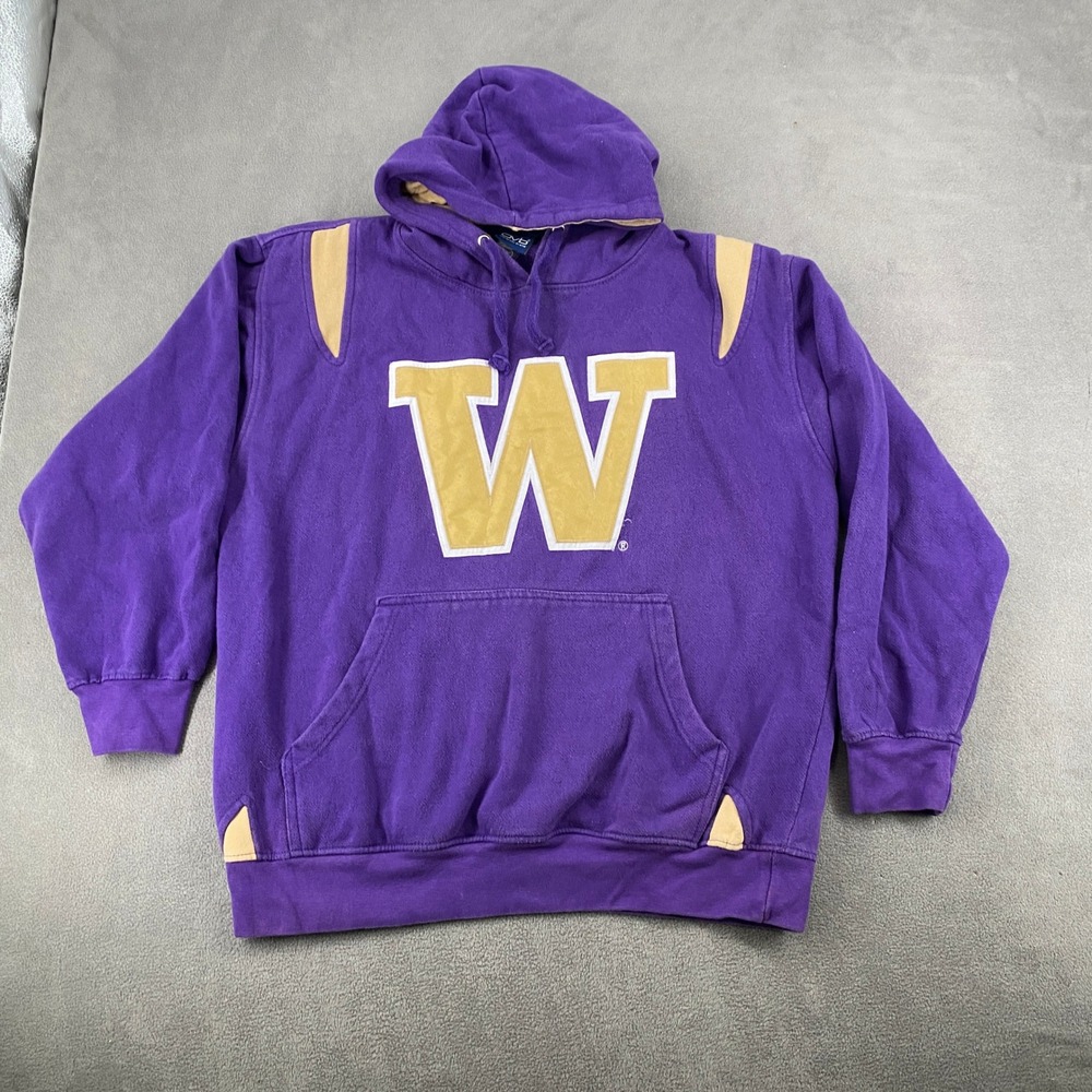 OVB Old Varsity Brand University of Washington Huskies Hoodie Purple Gold Mens L